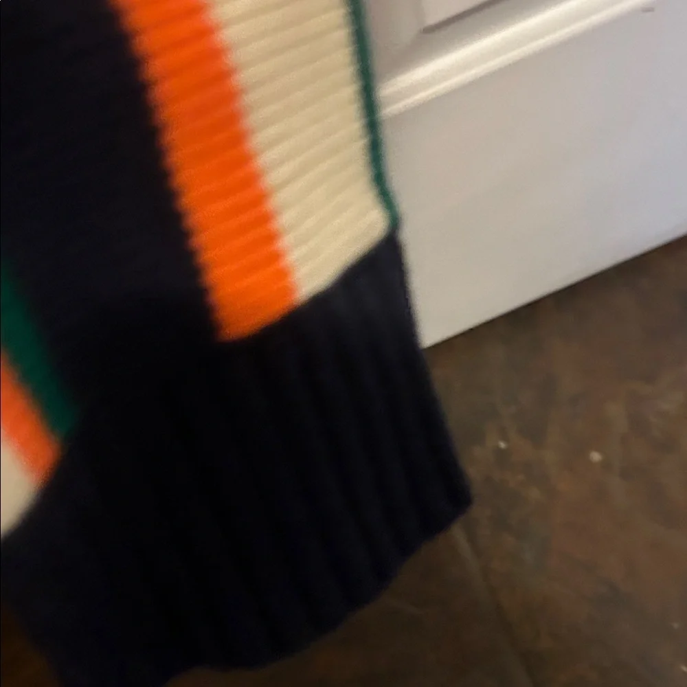 Black Pike Striped Bear Graphic Sweater